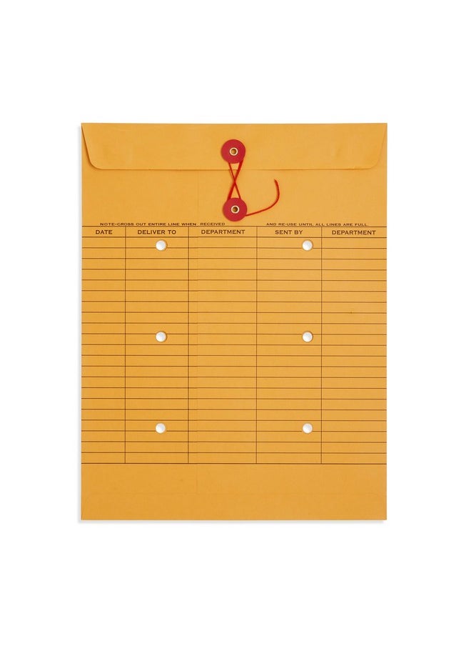 Blue Summit Supplies Blue Summit Interdepartment Envelopes String Tie Brown Kraft 10 X 13 Inches 100 Envelopes  - Image 3