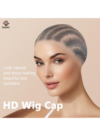 HD Wig Cap, 4 Pieces Invisible and Sheer Breathable Ultra-thin Stretchy Stocking Caps for Lace Front Wigs - view 2