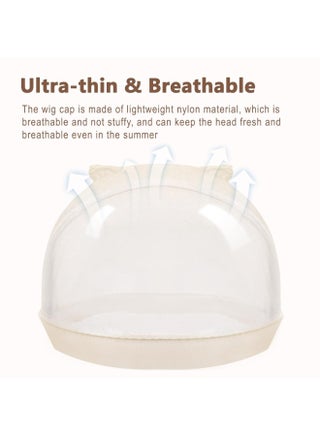 HD Wig Cap, 4 Pieces Invisible and Sheer Breathable Ultra-thin Stretchy Stocking Caps for Lace Front Wigs - view 4