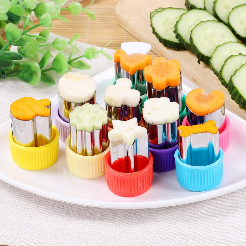 CECIAOAIME 12 pcs Mini Cookie Cutters Vegetable Cutter Shapes Sets Fruit Stamps Mold - Image 4