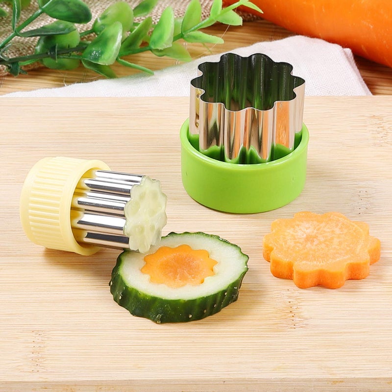 CECIAOAIME 12 pcs Mini Cookie Cutters Vegetable Cutter Shapes Sets Fruit Stamps Mold - Image 3