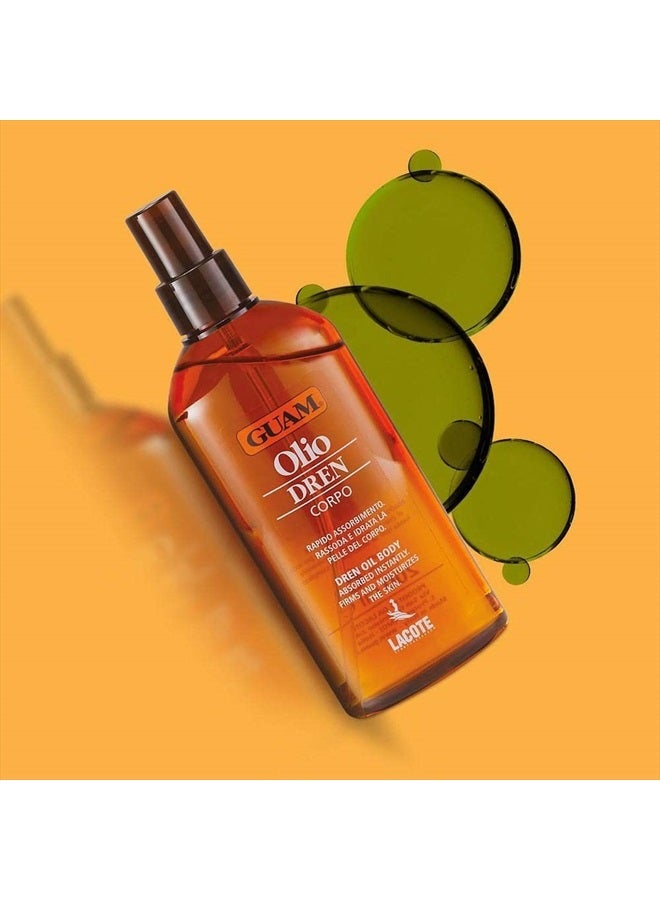 GUAM DREN Anti Cellulite Massage Oil with Essential Oils, Draining Body Oil with Lymphatic Drainage, Water Retention & Anti Swelling Oil, Cellulite Lotion, 200ML - Image 5