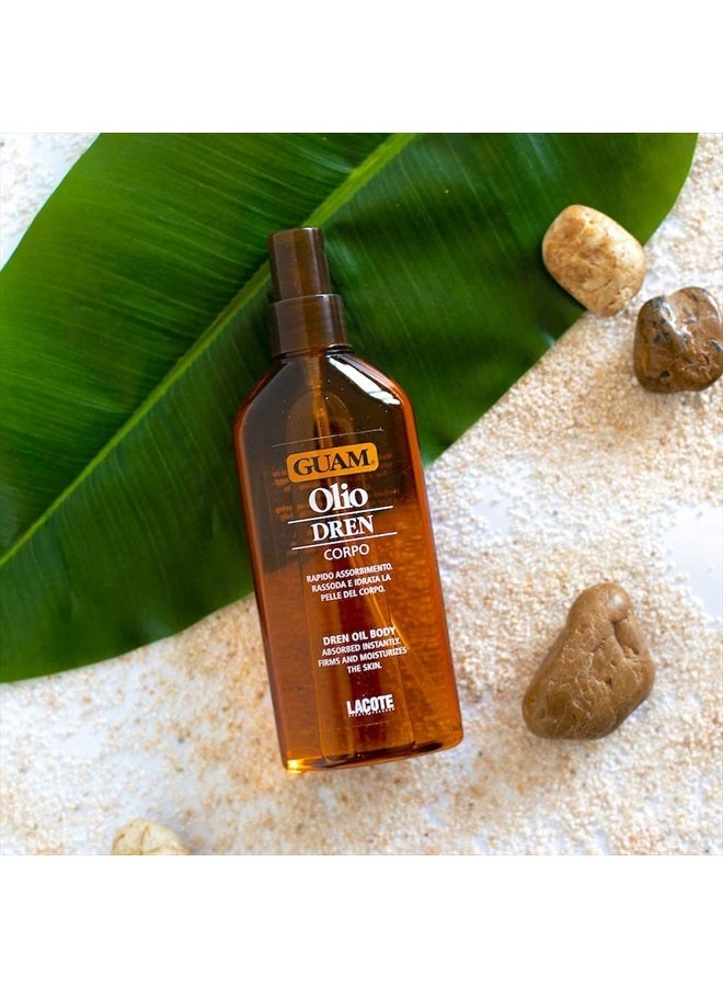 GUAM DREN Anti Cellulite Massage Oil with Essential Oils, Draining Body Oil with Lymphatic Drainage, Water Retention & Anti Swelling Oil, Cellulite Lotion, 200ML - Image 3