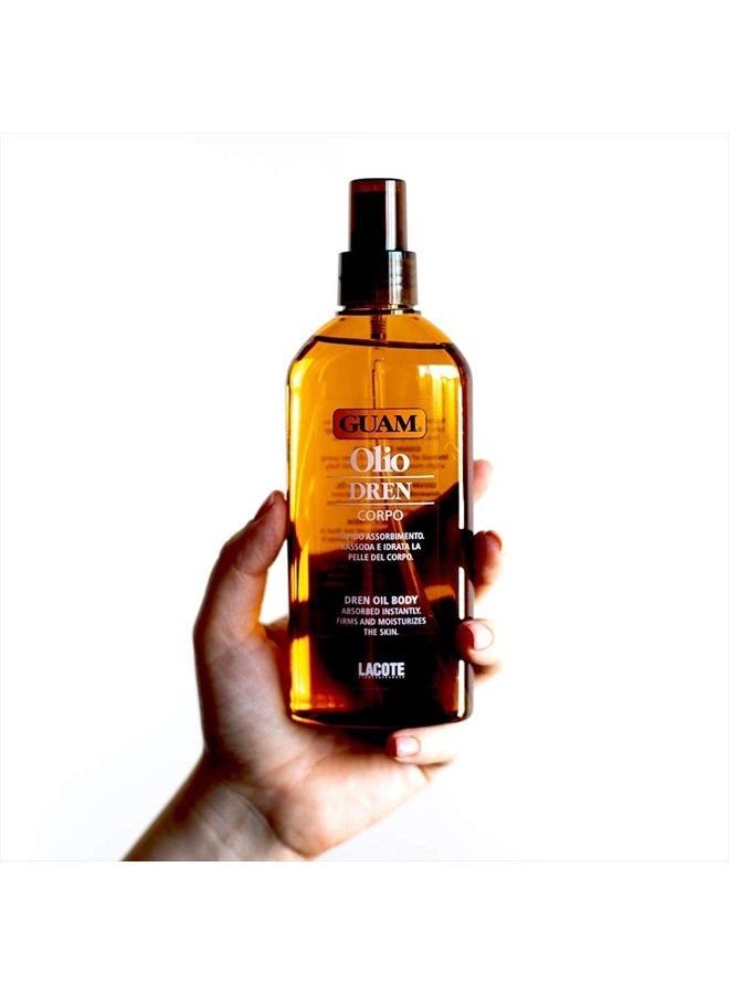 GUAM DREN Anti Cellulite Massage Oil with Essential Oils, Draining Body Oil with Lymphatic Drainage, Water Retention & Anti Swelling Oil, Cellulite Lotion, 200ML - Image 2