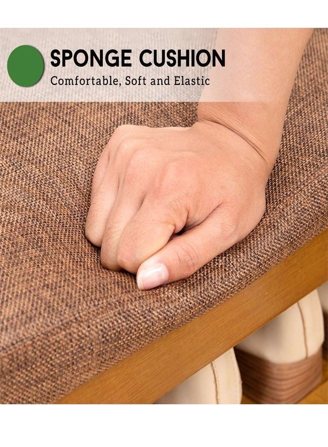 فاشون هوم منظم رف تخزين الأحذية متعدد الوظائف 2 في 1، بني، 78 × 28 × 46 سم - Image 2