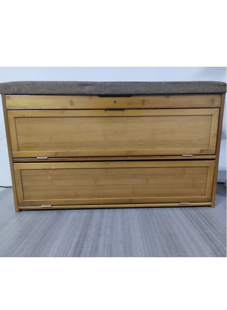 فاشون هوم منظم رف تخزين الأحذية متعدد الوظائف 2 في 1، بني، 78 × 28 × 46 سم - Image 4