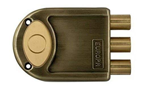 Europa Brass Dimple Key Main Door Lock 8113AB (Metallic) - Image 1