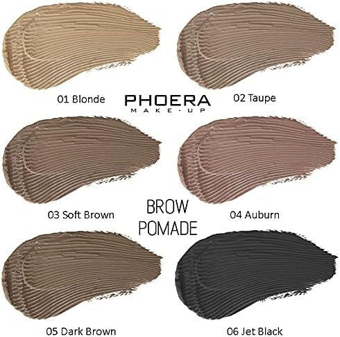 Phoera بومادة الحواجب من PHOERA مقاومة للماء تدوم 24 ساعة مقاومة للعرق 6 ألوان كريم جل 01 أشقر - Image 5