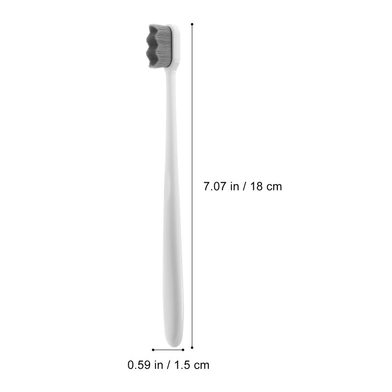 Extra Soft Manual Toothbrush 4 Pack Black Bristles White Handles For Adults Oral Care Travel - Image 3