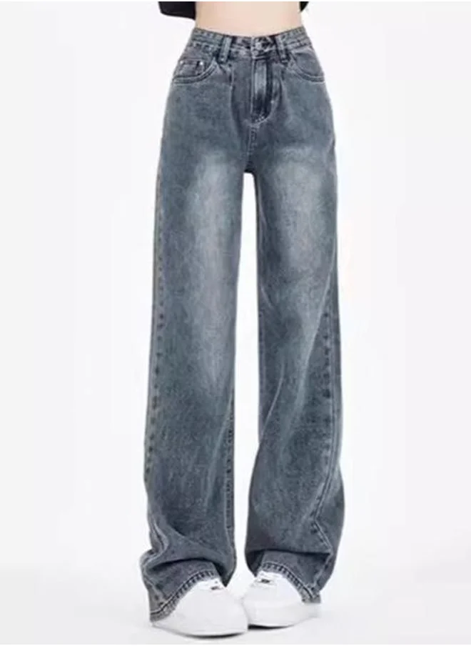 YUNIQEE Black Straight Fit High-Rise Light Fade Jeans