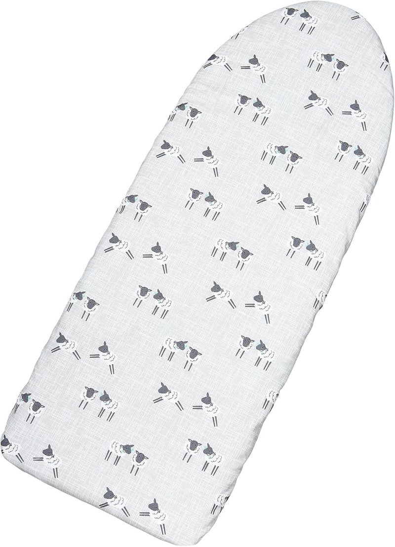 Seiritex Table Top Ironing Board Cover 12 x 32 inch, 3 Layers Small Iron Board Cover, Heat Reflective Thick Padding with Elasticized Edges (Gray Sheep) - Image 1