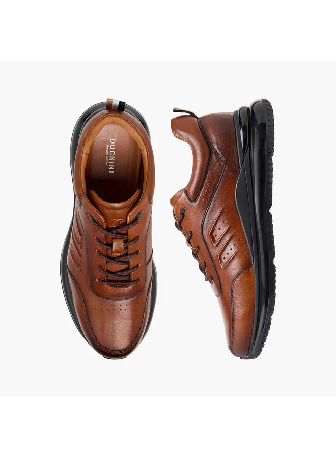 DUCHINI Men's Panelled Lace-Up Loafers