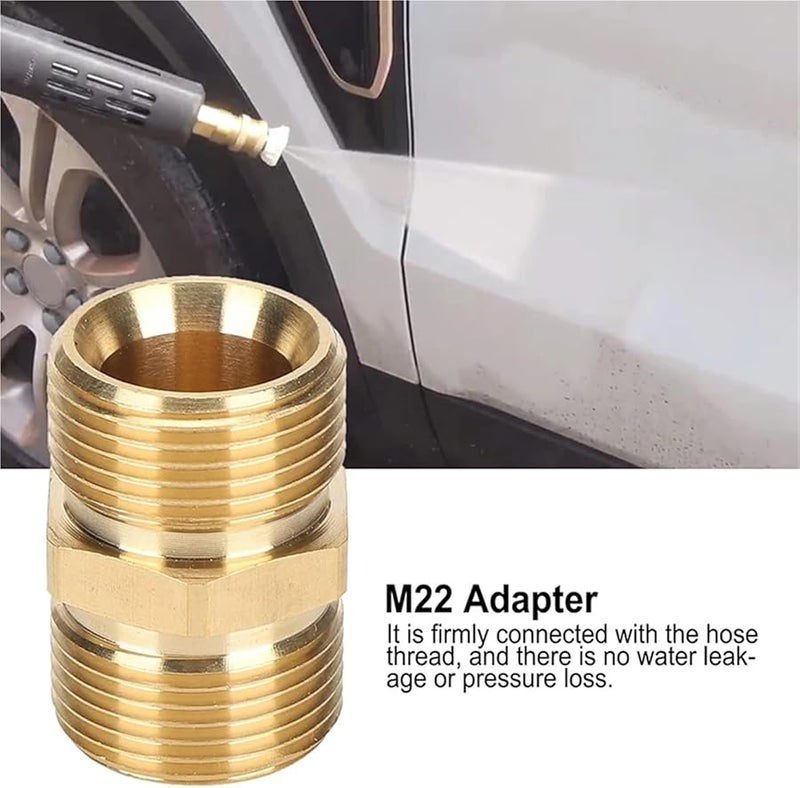 M22 14mm ذكر إلى ذكر موصل خرطوم الحديقة سريع التوصيل لغسالة الضغط 2 قطعة - Image 4