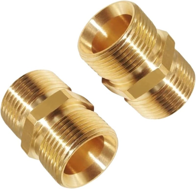 M22 14mm ذكر إلى ذكر موصل خرطوم الحديقة سريع التوصيل لغسالة الضغط 2 قطعة - Image 2