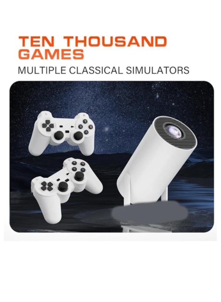 "High-Definition Projector with Retro Gaming: 64GB Storage, WiFi 6, BT 5.0, HDMI/USB Ports" - Image 2