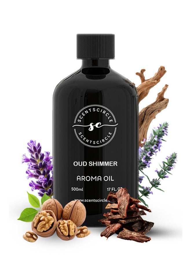 Scentscircle Oud Shimmer Aroma Diffuser Oil 500ml | Premium Oud & Saffron Fragrance - Image 1