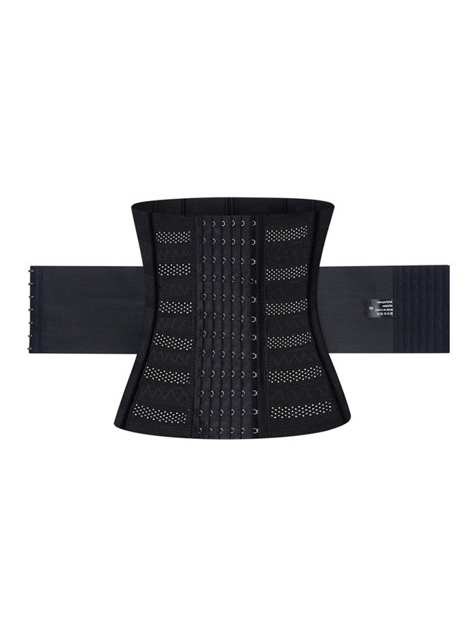 Bincoo Adjustable Waist Trainer for Women, Slimming Belt  with Tummy Sauna Bandage Wrap, With Waist Trimmer Belt Belly Body Shaper Compression Wrap, Plus Size Corset Waist Trainer for Belly Fat Slimming Gym Workout, Black (M) - Image 4