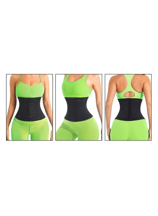 Bincoo Adjustable Waist Trainer for Women, Slimming Belt  with Tummy Sauna Bandage Wrap, With Waist Trimmer Belt Belly Body Shaper Compression Wrap, Plus Size Corset Waist Trainer for Belly Fat Slimming Gym Workout, Black (M) - Image 3