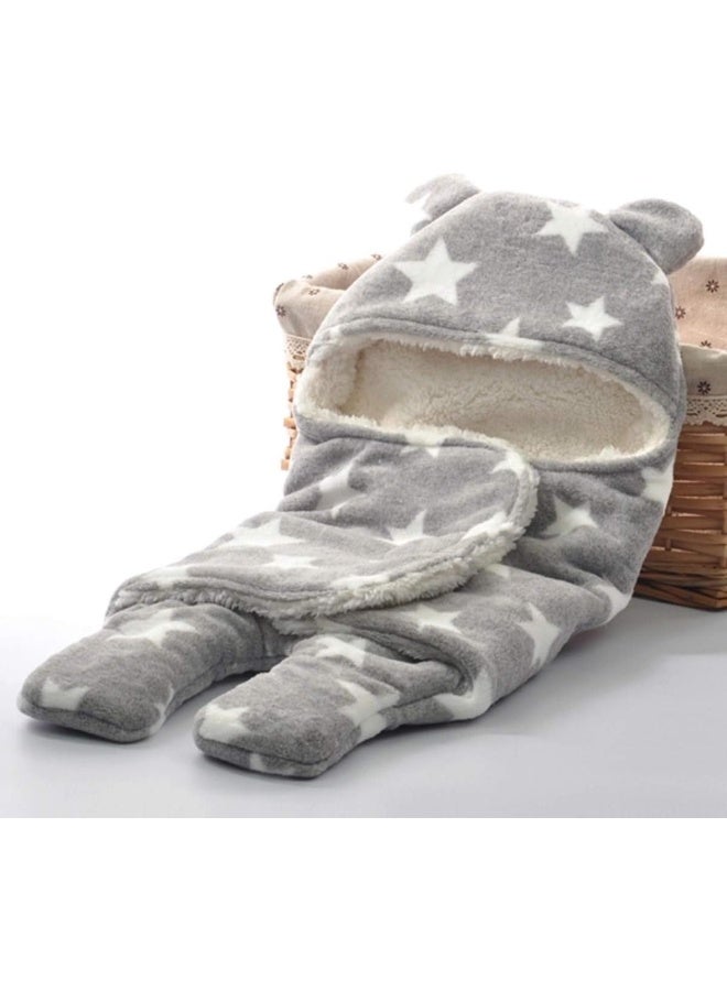 BRANDONN Fleece Baby Blankets New Born Combo Pack of Baby Wearable Wrapper Baby Sleeping Bag for Baby Boys, Baby Girls, Babies (70Cm X 30Cm, 0-6 Months), Grey - Image 2