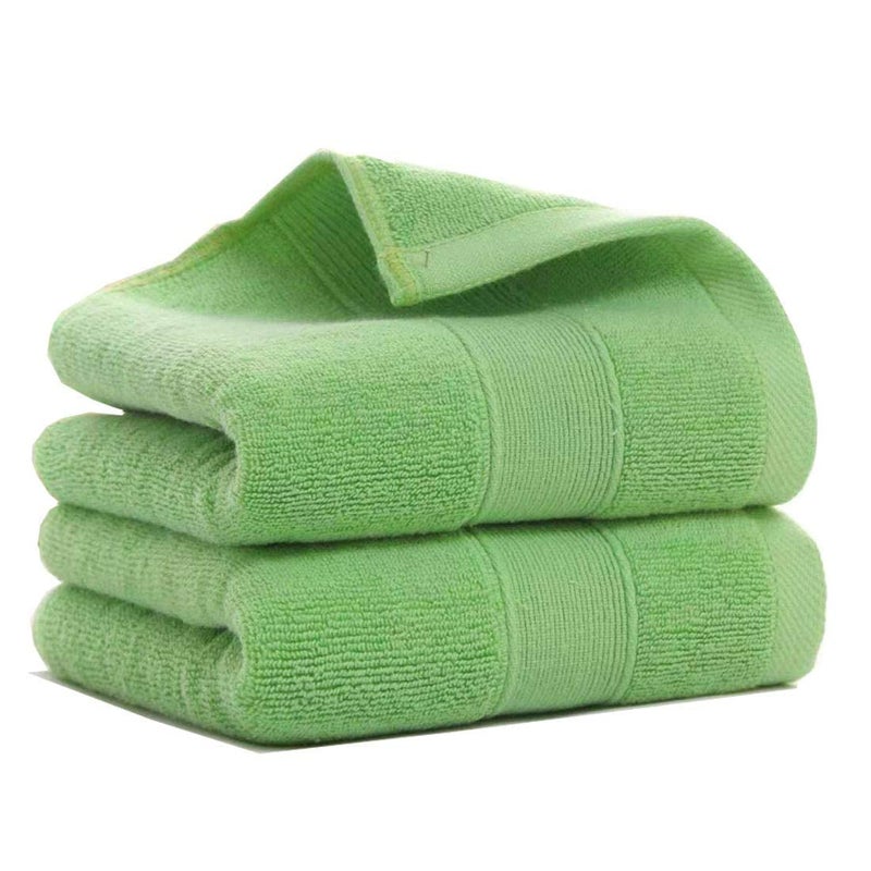 Lchkrep Bathroom Hand Towels 14x30 inch Home Soft Cotton Super Soft Highly Absorbent Hand Towels for Bath Hand Face Gym and Spa Green2PACK