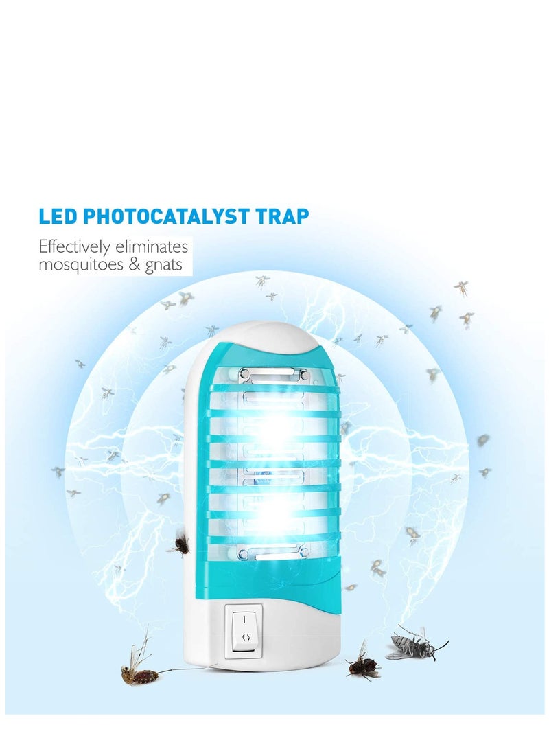 KASTWAVE Bug Zapper for Home Indoor Electric Mosquito Zapper Indoor Plug in Small Mosquito and Gnat Trap Killer Lamp for Bedroom Kitchen Baby Room 4 Pack - Image 2