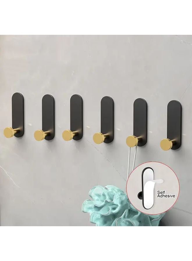 2pcs White Self Adhesive Metal Wall Hooks No Drill Towel Holder Waterproof - Image 5