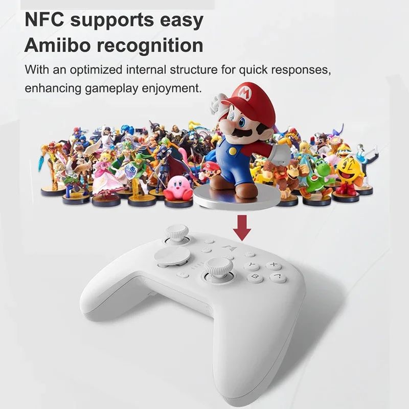 Mobapad N1 S Liquid Silicone Gaming Controller with Hall Effect, Bluetooth for NS / PC / Android, White - Image 4