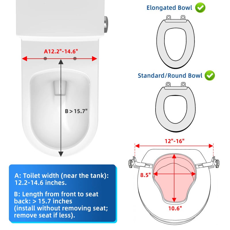 Caredear Raised Toilet Seat with Lid for Elderly, 4" High Toilet Seat for Elongated or Standard Commode, Raised Toilet Seat for Seniors, Handicap Toilet Seat Riser with Cover - Image 5