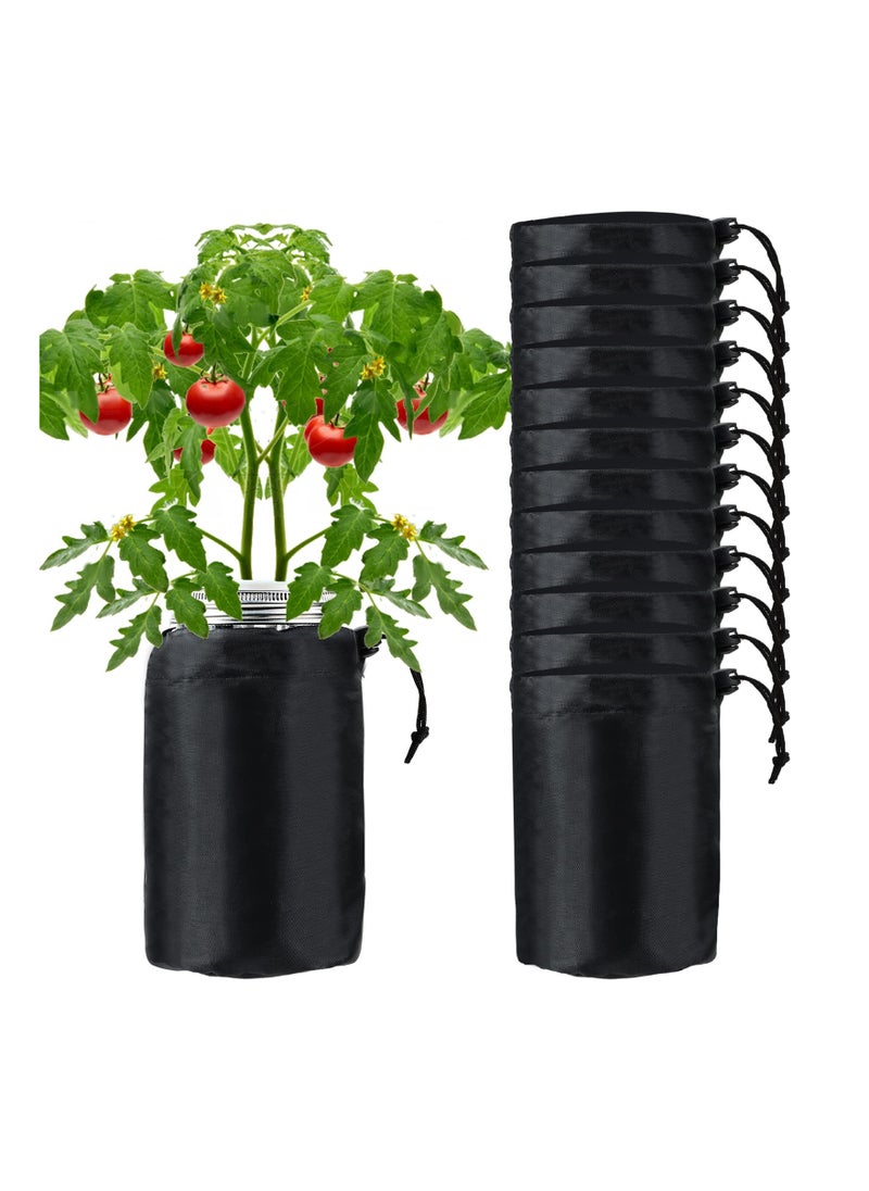 SYOSI Hydroponic Container Sheath, 12Pcs Blackout Sleeves for Ball Mason Jars 32 Oz, Black Wide Mouth Mason Jar Grow Cover, Sprouting Jars Sleeves for Help Plants Grow Healthily, Hydroponics Supplies  - Image 1