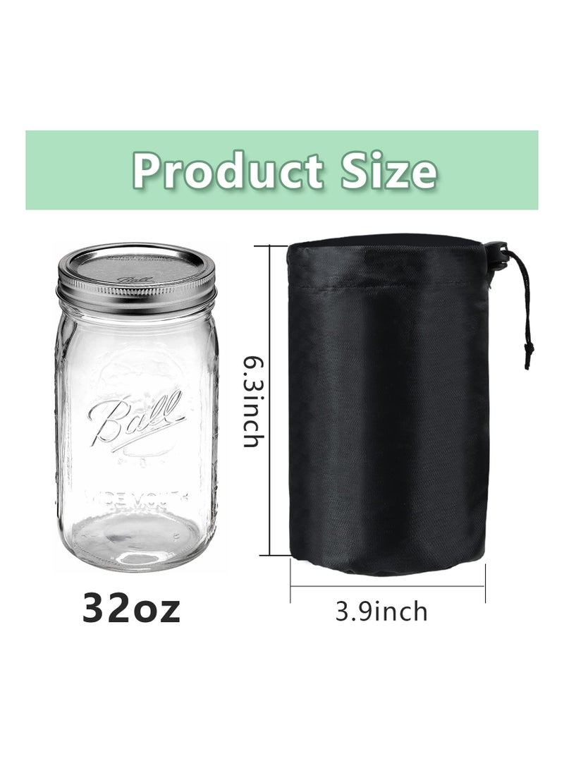 SYOSI Hydroponic Container Sheath, 12Pcs Blackout Sleeves for Ball Mason Jars 32 Oz, Black Wide Mouth Mason Jar Grow Cover, Sprouting Jars Sleeves for Help Plants Grow Healthily, Hydroponics Supplies  - Image 3