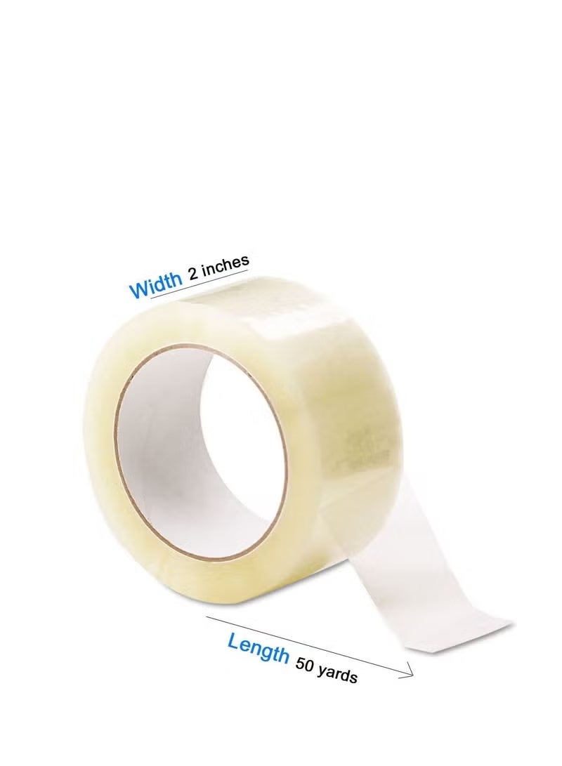 POWERTAPE 52 Clear Packing Tape, 2 inches x 50 yards Strong Heavy Duty Packaging Tape for Sealing Parcel Boxes, Moving Boxes Houses, Large Postal Bags, Office Supplies [6 Rolls] - Image 2