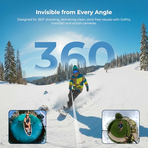 Digitek DTR 495IS Aluminum Invisible Selfie Stick for 360° Cameras, 1.5meter, 5-Section Adjustable, Rotation Lock, Anti-Skid Grip, 1kg Load, Compatible with Insta360, GoPro Hero & DJI Action Cameras - Image 4