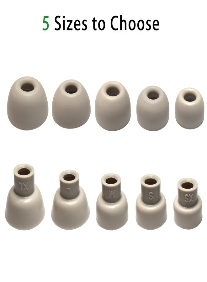 Luckvan أطراف سماعات أذن بديلة لسماعات Powerbeats Pro 2 [10 أزواج] - أطراف سيليكون للسماعات بمقاسات XL/L/M/S/XS متوافقة مع سماعات Beats Studio Buds/Beats Fit Pro/Solo Buds، لون رملي متحرك - Image 4