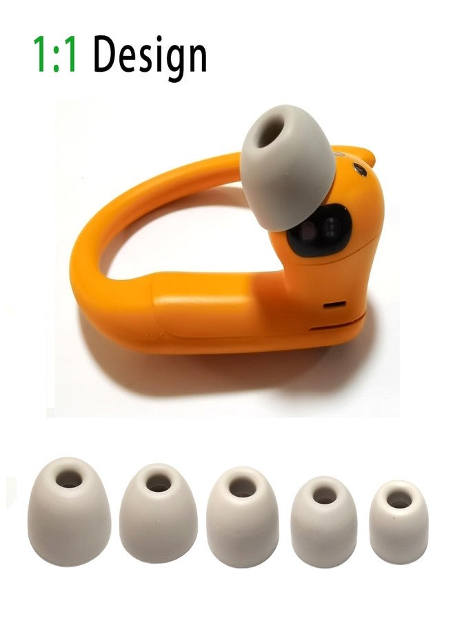 Luckvan أطراف سماعات أذن بديلة لسماعات Powerbeats Pro 2 [10 أزواج] - أطراف سيليكون للسماعات بمقاسات XL/L/M/S/XS متوافقة مع سماعات Beats Studio Buds/Beats Fit Pro/Solo Buds، لون رملي متحرك - Image 5