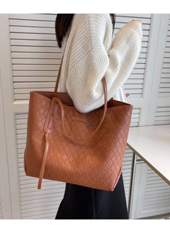 Magic Park Shoulder Tote Bag for Women Brown Tote Bags Large Capacity Crossbody Bag  - Image 4