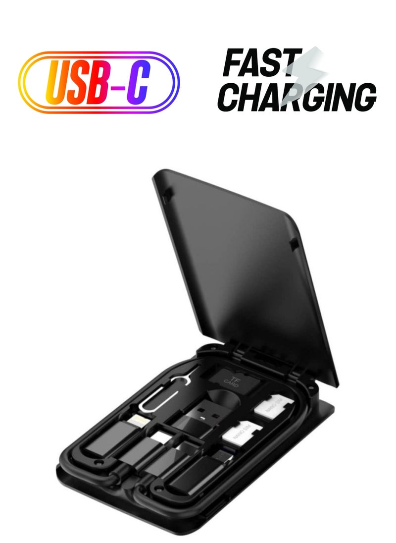 ELTRAZONE - Multi Functional Box/Type-C to Type-C Cable Charge Sync Cable/Type-C to USB/Type-C to Lightning/Type-C to Micro/Compatible with iPhone 14Pro/14ProMax - Image 1