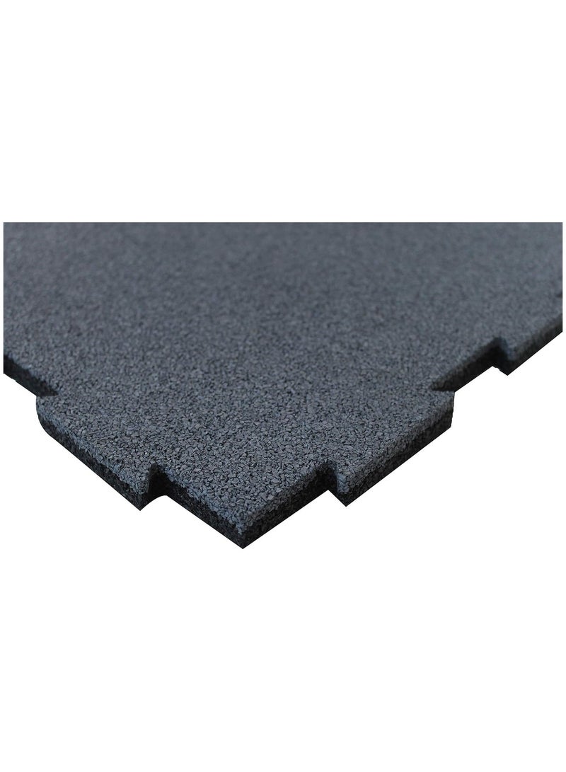 terrain Terra Play Eco Interlocking Rubber Tile 10 mm, 50×50 cm – Pack of 4 (1 sqm) – GREY, Anti‑Slip, Shock‑Absorbing Gym/Garage Mat - Image 2