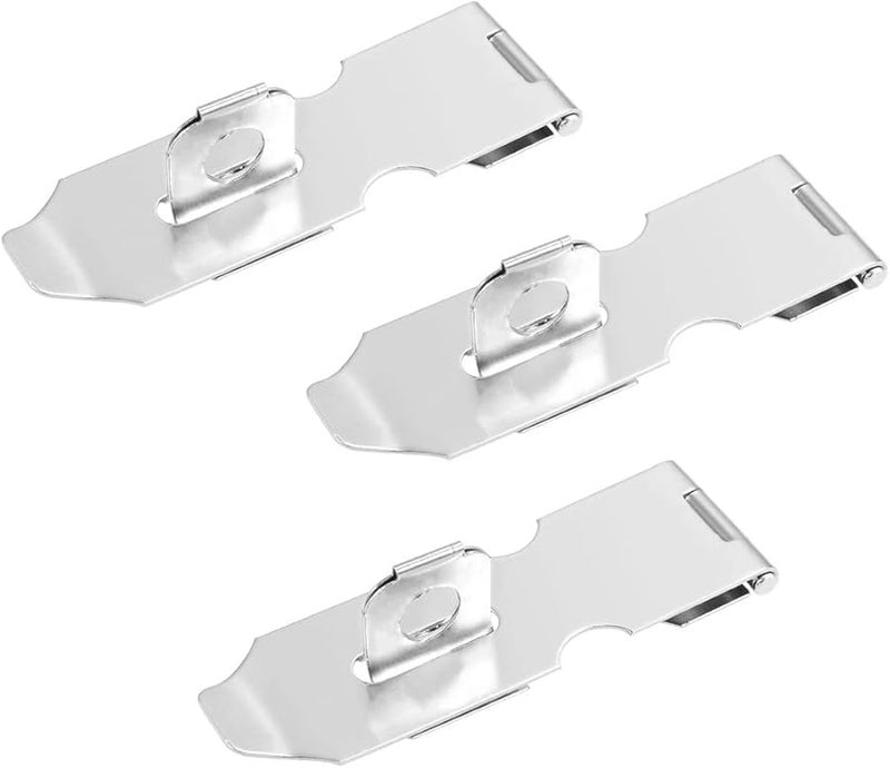 مزلاج قفل من الفولاذ المقاوم للصدأ مع دعامة و قفل بطول 135 مم لأثاث خزانة الباب 3 قطع - Image 2