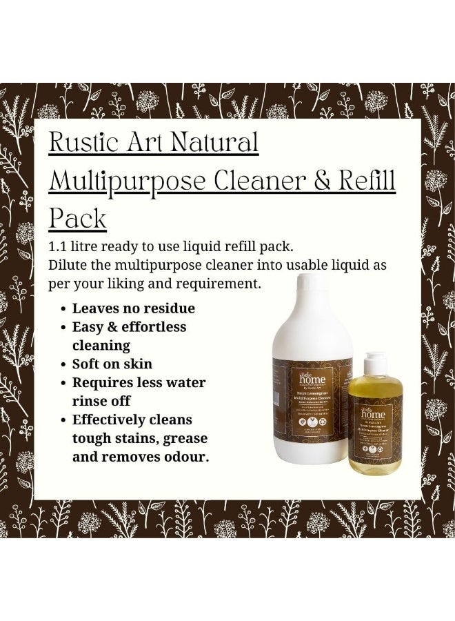 راستيك أرت منظف ​​الأسطح متعدد الأغراض برائحة النيم وعشب الليمون من روستك آرت - آمن للرضع والأطفال والحيوانات الأليفة (1100 جم) - Image 4