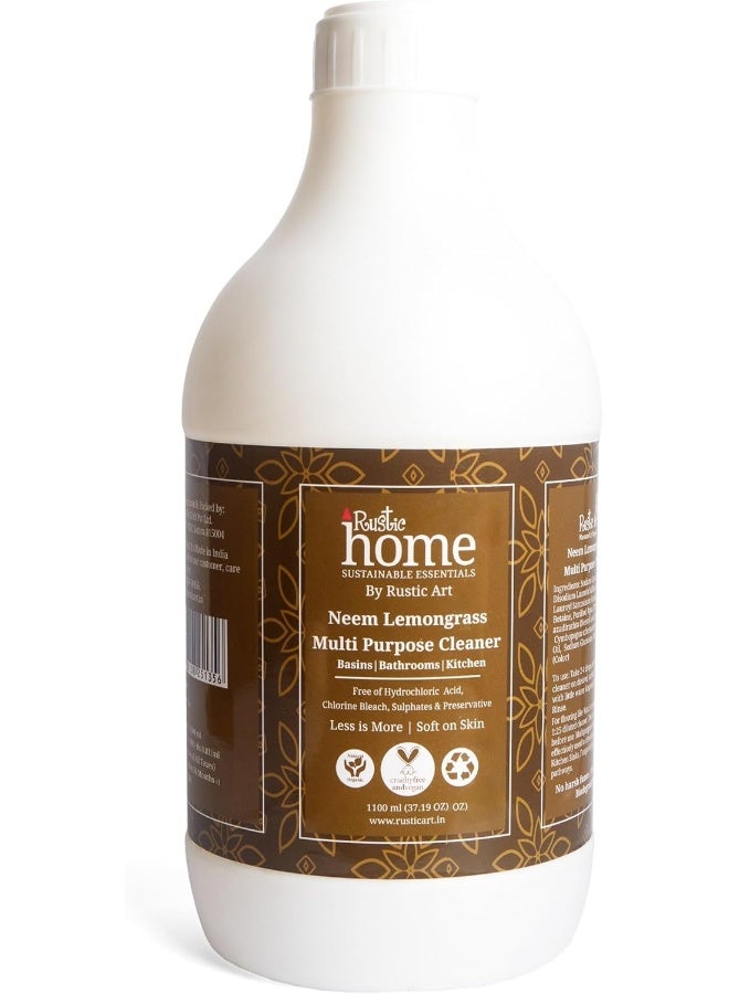 راستيك أرت منظف ​​الأسطح متعدد الأغراض برائحة النيم وعشب الليمون من روستك آرت - آمن للرضع والأطفال والحيوانات الأليفة (1100 جم) - Image 1