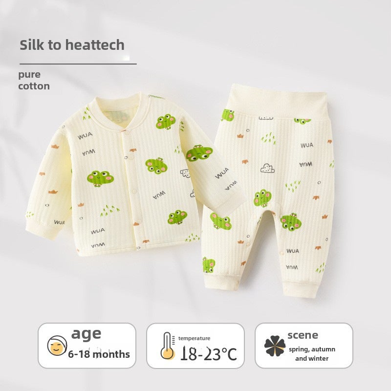 Infant Cotton-Padded Suit Winter Warmth Net red frog 
