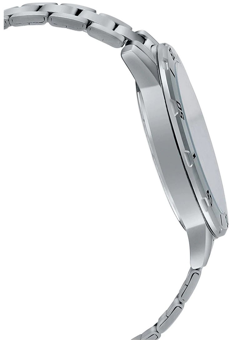 Casio Men's Watch - MTP-VD300D-2EUDF Blue Dial, Silver Band - Image 3