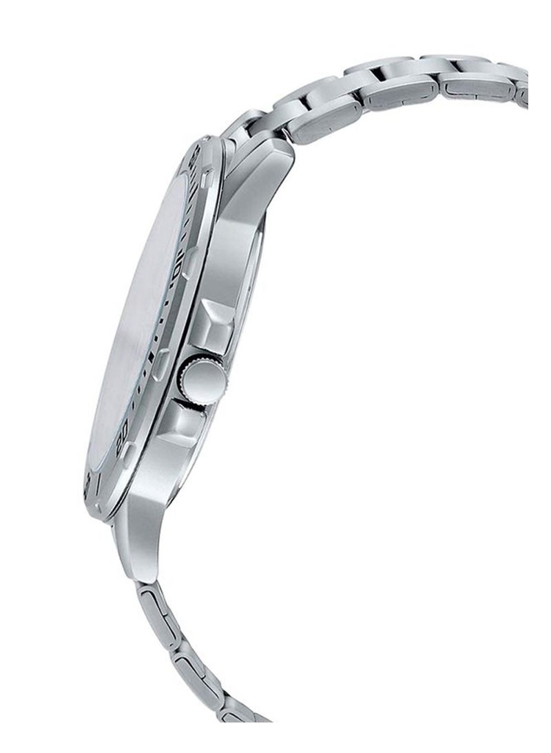 Casio Men's Watch - MTP-VD300D-2EUDF Blue Dial, Silver Band - Image 2