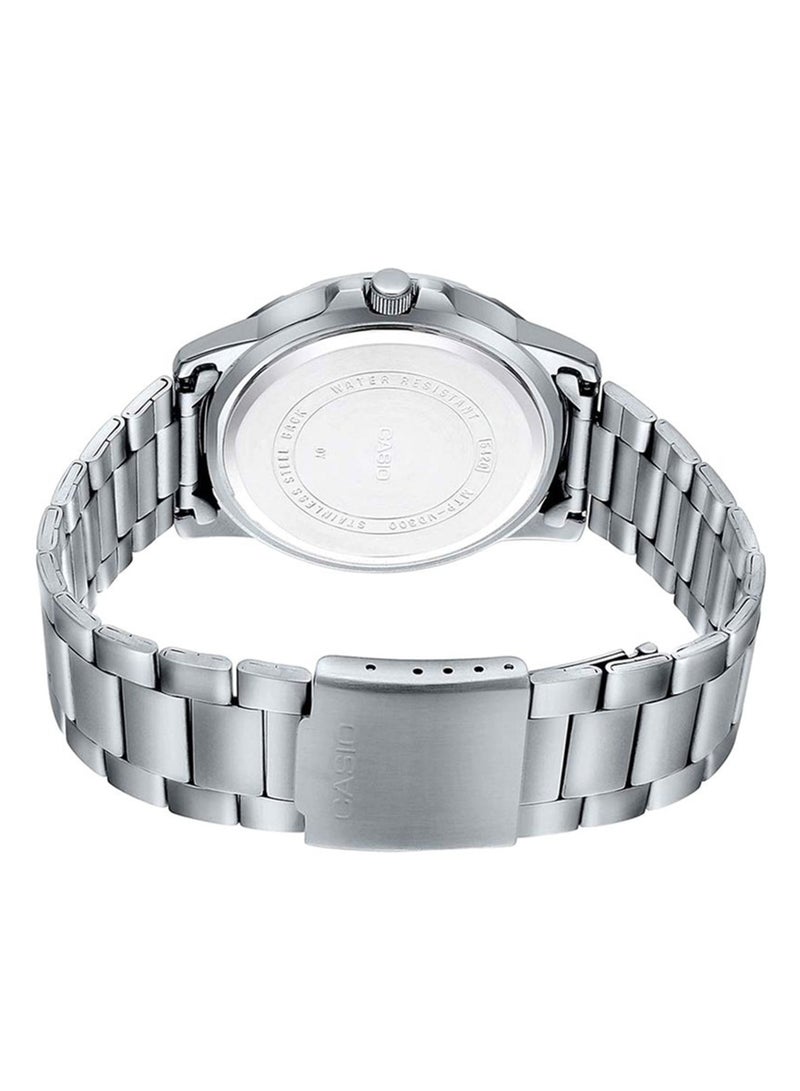 Casio Men's Watch - MTP-VD300D-2EUDF Blue Dial, Silver Band - Image 4
