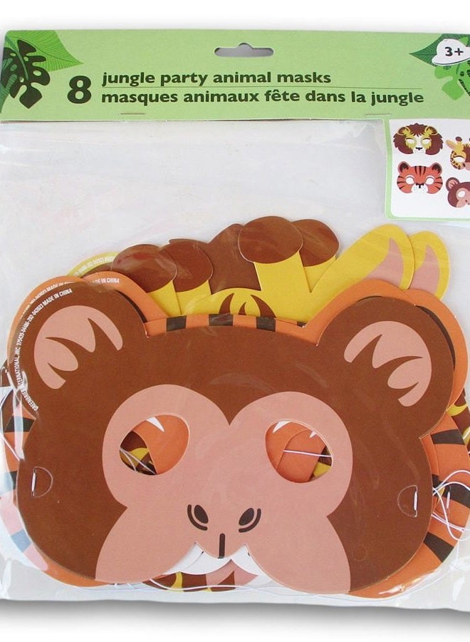 Show-Offs Jungle Party Animal Paper Masks - Party Craft Favors - 8 Count - Image 2
