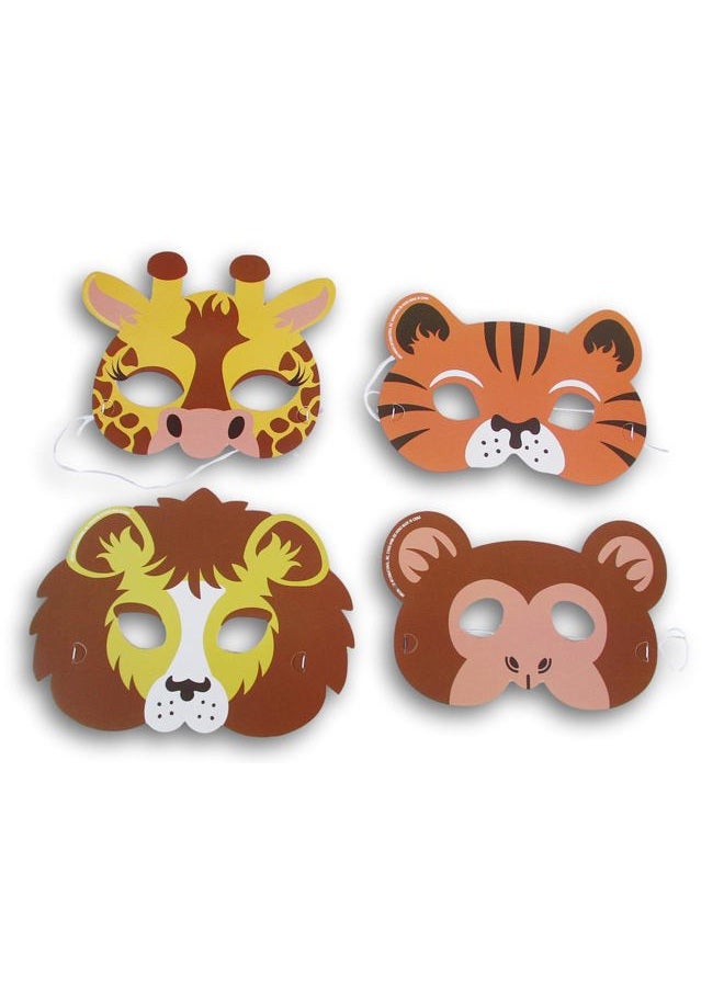 Show-Offs Jungle Party Animal Paper Masks - Party Craft Favors - 8 Count - Image 1