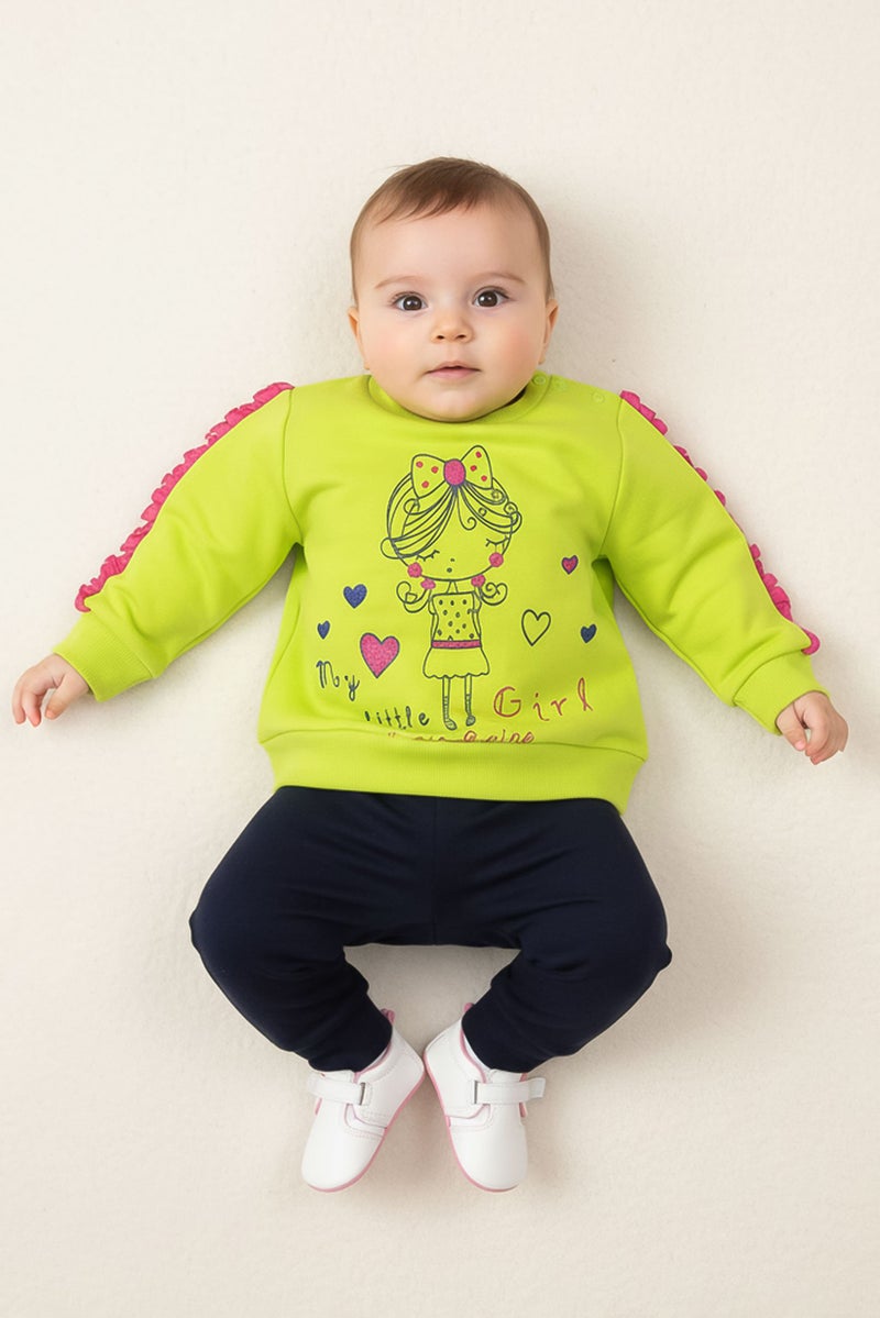 guru G99 By Guru Toddlers Girl 2 Pieces Graphic Print Top With Bottom Set, Multicolor - Image 1