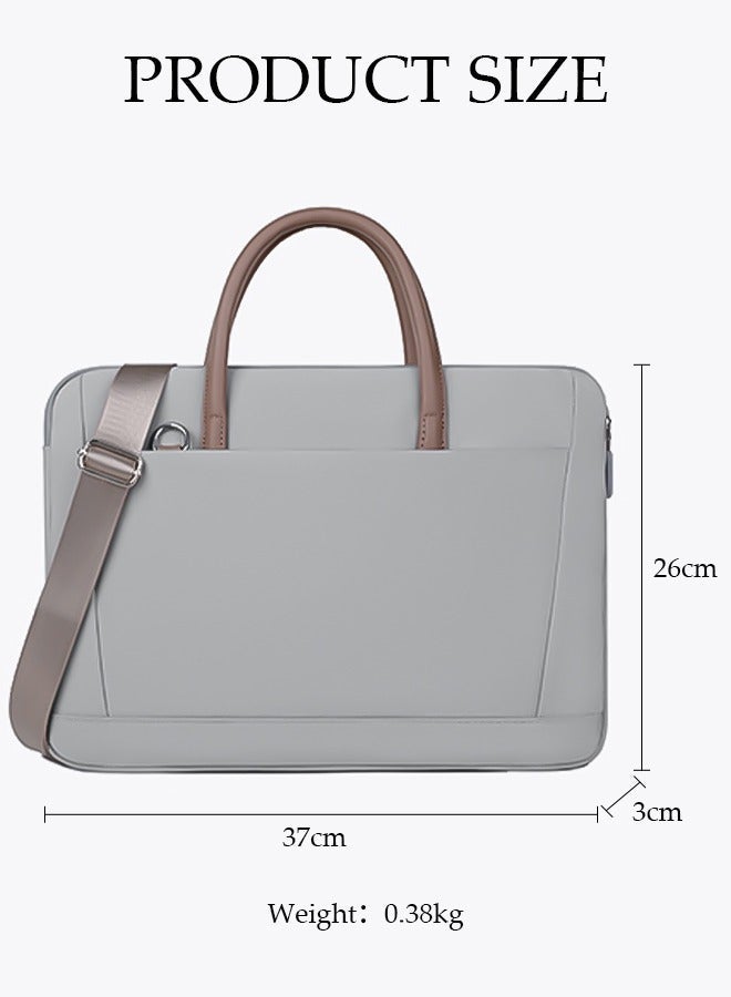 DUNISO 14 Inch Laptop Bag Lightweight Computer Bag Travel Business Briefcase Water Resistance Shoulder Messenger Bag Crossbody Bag for Men and Women Work Office - Image 4