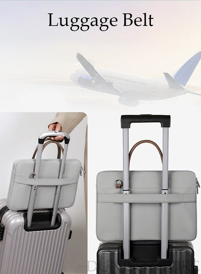 DUNISO 14 Inch Laptop Bag Lightweight Computer Bag Travel Business Briefcase Water Resistance Shoulder Messenger Bag Crossbody Bag for Men and Women Work Office - Image 3