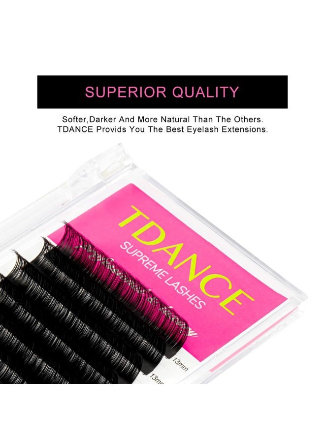 TDance Lash Extension Premium C CC D DD J B L Curl 0.03-0.18mm Thickness Semi Permanent Individual Eyelash Extensions Silk Volume Lashes Extensions Professional Salon Use(CC,0.05,12mm) - Image 4